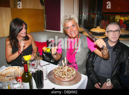 Miranda Davis, Steve Strange et Holly Johnson célébrités assister au 52ème anniversaire à Mare Moto sur Kings Road à Londres, Angleterre - 22.06.11 Banque D'Images