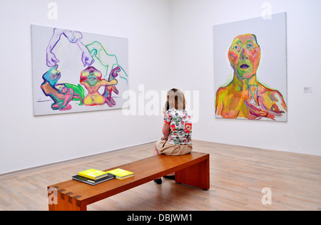 Maria Lassnig (8 septembre 1919 - 6 mai 2014) était un artiste autrichien connu pour ses auto-portraits et sa théorie de la "conscience du corps" Banque D'Images