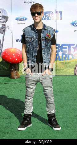 Justin Bieber "BET Awards 11 tenue au Shrine Auditorium de Los Angeles, Californie - 26.06.11 Banque D'Images