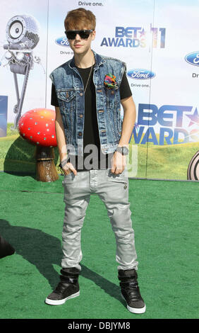 Justin Bieber "BET Awards 11 tenue au Shrine Auditorium de Los Angeles, Californie - 26.06.11 Banque D'Images