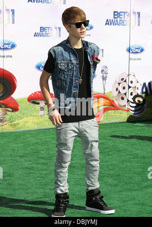 Justin Bieber "BET Awards 11 tenue au Shrine Auditorium de Los Angeles, Californie - 26.06.11 Banque D'Images