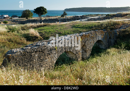 Ruines Romaines Baelo Claudia, Bolonia, Tarifa, Costa de la Luz, Cadix, Andalousie, espagne. Banque D'Images