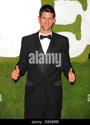 Novak Djokovic 2011 champions de Wimbledon qui a eu lieu à l'hôtel InterContinental London, England - 03.07.11 Banque D'Images