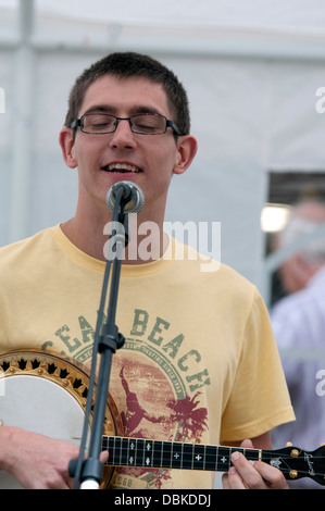 Ukulele Banjo player Banque D'Images