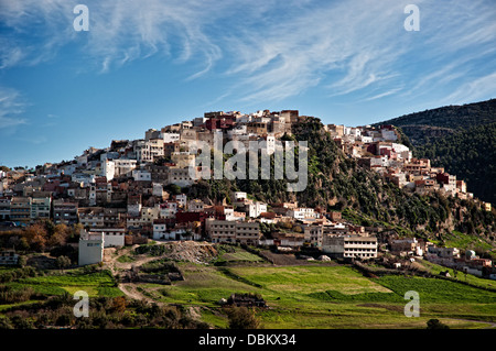 Avis de Moulay Idriss. Maroc Banque D'Images