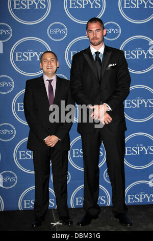 Jonah Hill ; Kevin Love l'ESPY awards 2011 qui a eu lieu lors de la Nokia Theatre L.A. Salle de presse - En direct de Los Angeles, Californie - 13.07.11 Banque D'Images