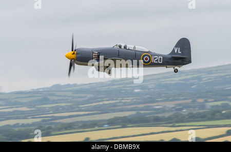 Royal Navy vol historique Hawker Sea Fury (c) Bob Sharples/Alamy Banque D'Images