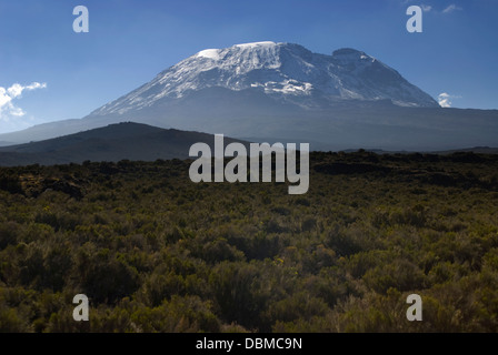 Le mont Kilimandjaro, vue du pic de Shira Plateau Kibo Banque D'Images