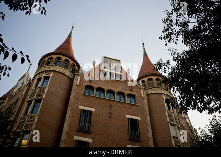 La Casa de les Punxes immeuble moderniste de Barcelone, par Josep Puig i Cadafalch Banque D'Images