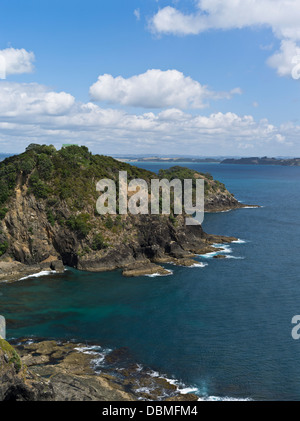 Dh Roberton Island BAY OF ISLANDS Nouvelle-zélande Motuarohia falaise de l'île coast Banque D'Images