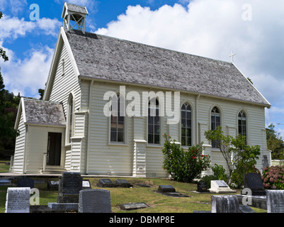 Dh de Russell BAY OF ISLANDS NOUVELLE ZÉLANDE Nouvelle-Zélande plus ancienne église Christ Church d'extérieur de bâtiment colonial en bois Banque D'Images