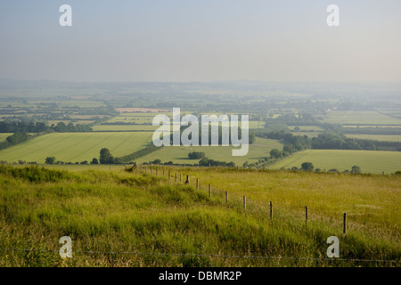 Les marcheurs ou bridleway, près de 'The Ridgeway' un ancien sentier sur la Berkshire downs, Oxfordshire, UK Banque D'Images