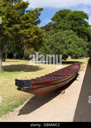 Site du Traité de Waitangi dh baie des îles Samoa Waka canoe voile Banque D'Images