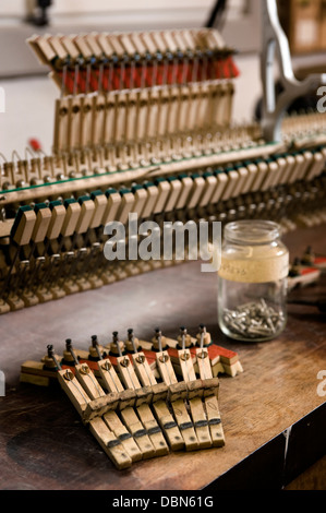 Pas encore de mécanisme d'un piano, Regensburg, Bavière, Allemagne Banque D'Images