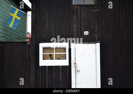 Petite maison de pêcheur, Malmö, Suède. Partie de musée de la pêche. Banque D'Images