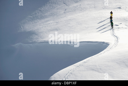 Randonneurs en mouvement, Alpbach, Tyrol, Autriche, Europe Banque D'Images