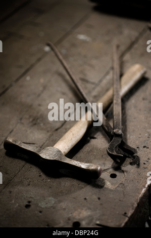 Outils de forgeron, Landshut, Bavière, Allemagne Banque D'Images