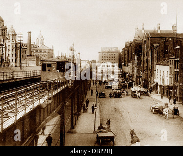 Frais généraux en 1907 chemin de fer de Liverpool Banque D'Images