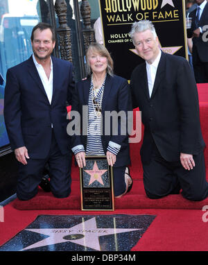 Bill Paxton, Sissy Spacek et David Lynch Sissy Spacek reçoit une étoile sur le Hollywood Walk of Fame, le Hollywood Boulevard, Los Angeles, Californie - 01.08.11 Banque D'Images