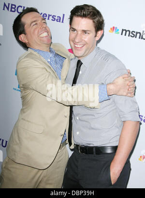 Ed Helms et John Krasinski NBC Press Tour a tenu au bazar à l'hôtel SLS à Los Angeles, Californie - 01.08.11 Banque D'Images