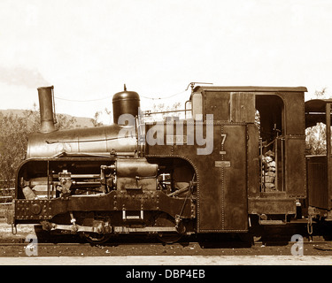 Snowdon Mountain Railway Locomotive No 7 période victorienne Banque D'Images