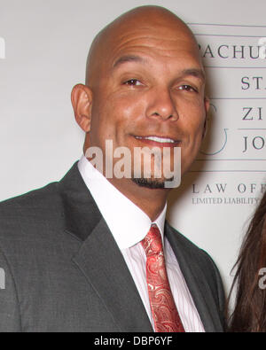 David La Justice et femme 11e Gala annuel de la Fondation de la pompe d'Harold au Hyatt Regency Los Angeles, Cal Banque D'Images