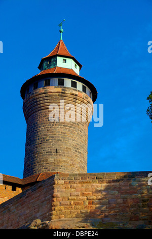 Tour Sinwell, Château de Nuremberg, Nuremberg, Bavière, Allemagne, Europe Banque D'Images