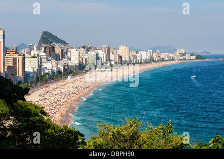 La plage de Leblon, Rio de Janeiro, Brésil, Amérique du Sud Banque D'Images