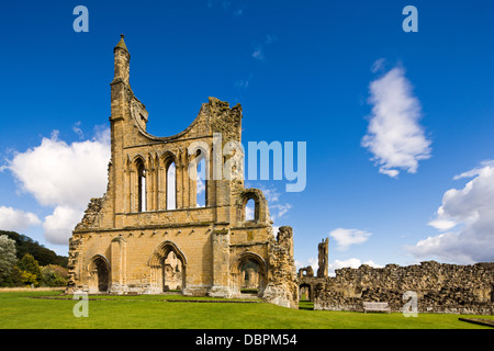 Les ruines de l'abbaye de Byland, Yorkshire du Nord, Yorkshire, Angleterre, Royaume-Uni, Europe Banque D'Images