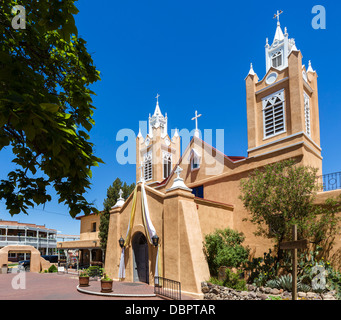 L'église San Felipe de Neri, Old Town Plaza, Old Town, Albuquerque, New Mexico, USA Banque D'Images