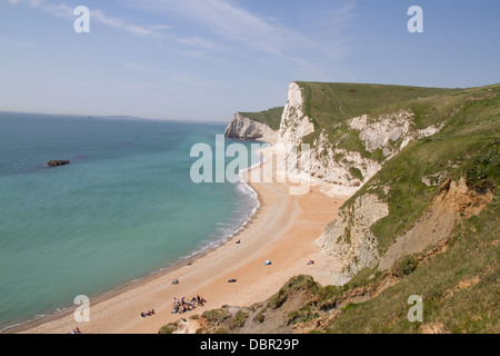 Les falaises de craie Durdle Door Dorset en Angleterre Banque D'Images