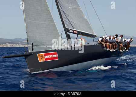 Mallorca, Espagne. 09Th Aug 2013. IRC 1 Hulbot B2 action pendant la 32e Copa del Rey Mapfre Palma de Majorque Jour 5. Real Club Nautico Palma : Action Crédit Plus Sport/Alamy Live News Banque D'Images