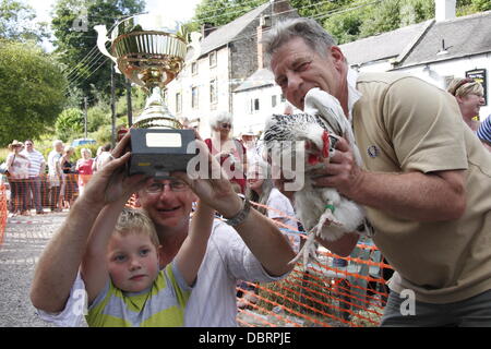 Vainqueur de la course de poule Championnat du Monde 2013, Bonsall, Derbyshire, Angleterre, RU Banque D'Images