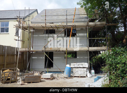 Une nouvelle maison en construction Banque D'Images