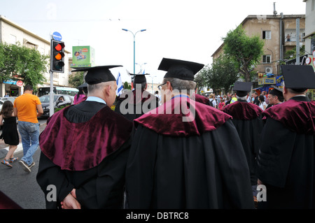 La cérémonie de remise des diplômes de doctorat. L'Université de Haïfa, Israël 29 Mai 2013 Banque D'Images