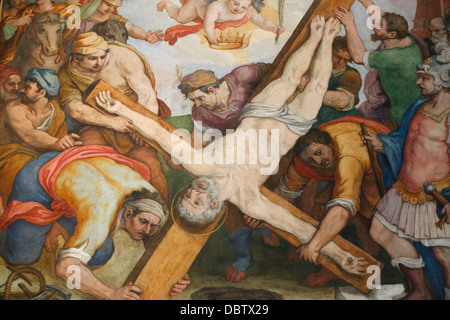 La Crucifixion de Saint Pierre, l'église Santa Maria in Traspontina, Rome, Latium, Italie, Europe Banque D'Images