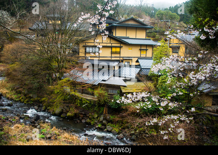 Kurokawa onsen, spa public, Kyushu, au Japon, en Asie Banque D'Images