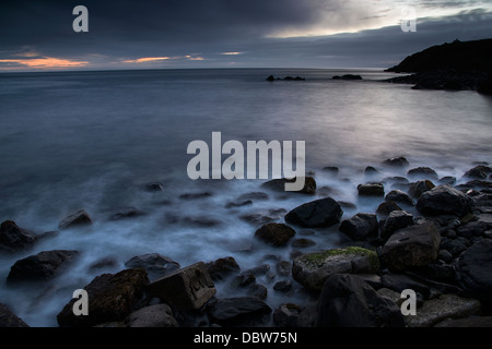 Marée à Portpatrick Harbour, en Écosse. Banque D'Images