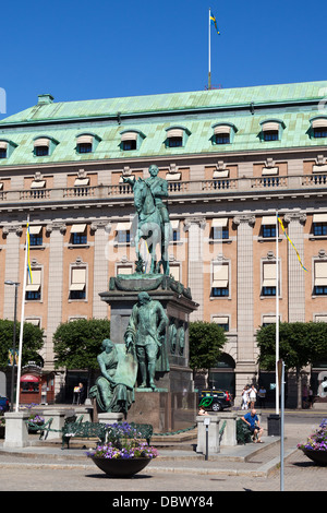 Statue du roi suédois Gustav à Stockholm Banque D'Images
