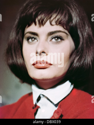 1960 portrait de l'actrice Sophia Loren encore publicité Banque D'Images