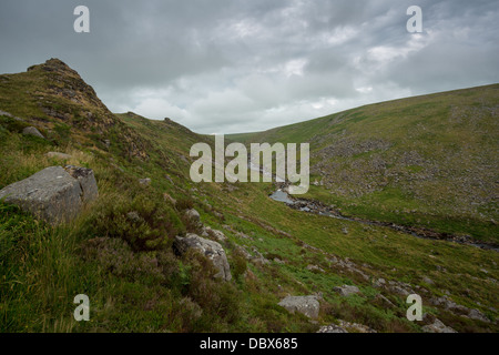 L'été orageux ciel de Tavy Cleave, Dartmoor National Park Devon Uk Banque D'Images