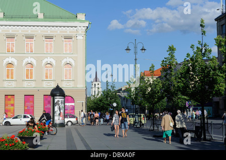 Gedimino-Prospekt à Vilnius, Lituanie, Europe, l'UNESCO World-Heritage Banque D'Images