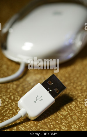 Les anciens modèles de souris d'ordinateur APPLE AVEC CONNECTEUR USB Banque D'Images