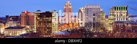 Panorama du centre-ville de Providence, Rhode Island. Banque D'Images