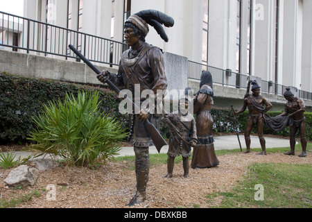 Image SCULPTURE patrimoine indien américain (©BRADLEY COOLEY 2007) MUSÉE D'HISTOIRE DE LA FLORIDE TALLAHASSEE FLORIDE USA Banque D'Images