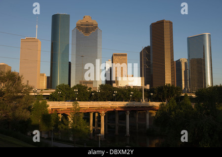 SABINE SABINE STREET BRIDGE PARK CENTRE-VILLE HOUSTON TEXAS USA Banque D'Images