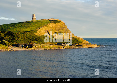 Tour Clavell, également connu sous le nom de folie Clavell ou la tour de Kimmeridge, est une tour de style toscan construit en 1830. Banque D'Images