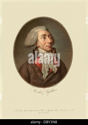 Louis-Michel le Peletier, marquis de Saint-Fargeau (1760 - 1793), adjoint à la "Convention Nationale", il a voté en faveur de la Banque D'Images