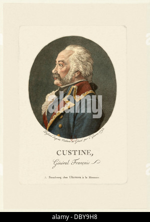 Adam Philippe, Comte de Custine (1742 - 1793). Le général français. Banque D'Images