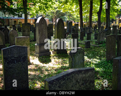 Le cimetière juif dans le centre de Copenhague, Danemark Banque D'Images